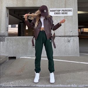 REVOLVE SUPERDOWN LEATHER MOTO JACKET XL